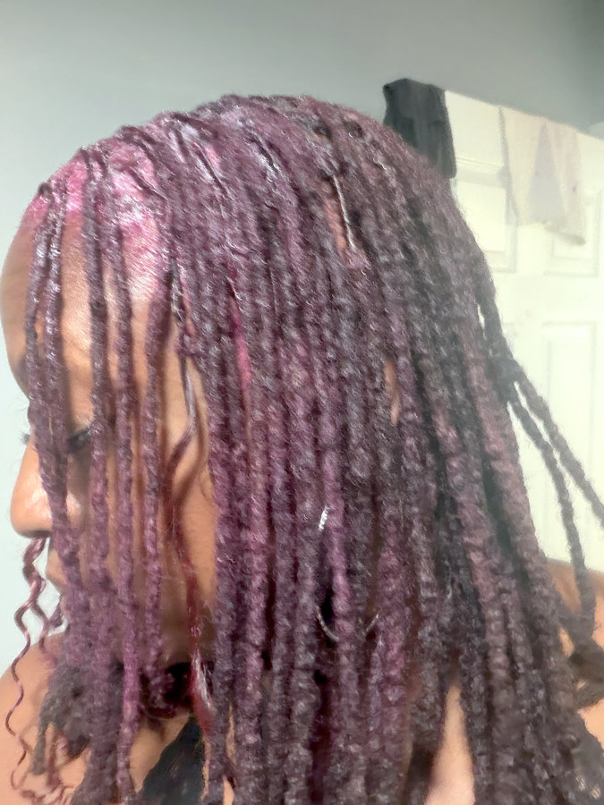 Purple twists, freshly done
